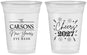 Custom New Years 16 oz Soft Sided Clear Cups - 2027 Cheers | 170018