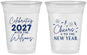 Custom New Years 16 oz Soft Sided Clear Cups - 2027 Cheers | 170019
