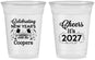 Custom New Years 16 oz Soft Sided Clear Cups - 2027 Cheers | 170024