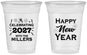 Custom New Years 16 oz Soft Sided Clear Cups - 2027 Nye Confetti | 170028