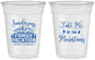 Custom Family Vacation 16 oz Soft Sided Clear Cups - Ski Trip Peaks | 180023
