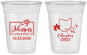 Custom Wedding 16 oz Soft Sided Clear Cups - Ohio | 184