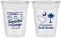 Custom Wedding 16 oz Soft Sided Clear Cups - South Carolina | 189