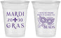 Custom Mardi Gras 16 oz Soft Sided Clear Cups - Nola New Orleans | 190006