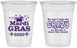 Custom Mardi Gras 16 oz Soft Sided Clear Cups - Fleur De Lis | 190009