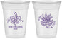 Custom Mardi Gras 16 oz Soft Sided Clear Cups - Fleur De Lis | 190010