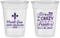 Custom Mardi Gras 16 oz Soft Sided Clear Cups - Fleur De Lis | 190013