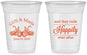 Custom Wedding 16 oz Soft Sided Clear Cups - Happily Ever After Motorcycle | 200