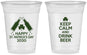 Custom St Patricks Day 16 oz Soft Sided Clear Cups - Clover Irish | 200005