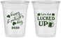Custom St Patricks Day 16 oz Soft Sided Clear Cups - Lucked Up | 200007