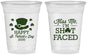 Custom St Patricks Day 16 oz Soft Sided Clear Cups - Leprechaun | 200009