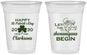 Custom St Patricks Day 16 oz Soft Sided Clear Cups - Shenanigans Leprechaun | 200011