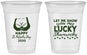Custom St Patricks Day 16 oz Soft Sided Clear Cups - Shamrocks | 200015