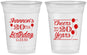 Custom Birthday 16 oz Soft Sided Clear Cups - Cheers To 20 Years | 20004