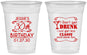 Custom Birthday 16 oz Soft Sided Clear Cups - Dirty 30 | 20011