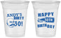 Custom Birthday 16 oz Soft Sided Clear Cups - 30th | 20012