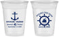Custom Birthday 16 oz Soft Sided Clear Cups - 45th Nautical | 20023