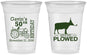 Custom Birthday 16 oz Soft Sided Clear Cups - 50th Lets Get Plowed | 20037