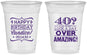 Custom Birthday 16 oz Soft Sided Clear Cups - 40th | 20044