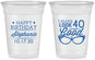 Custom Birthday 16 oz Soft Sided Clear Cups - 40th | 20048