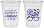 Custom Birthday 16 oz Soft Sided Clear Cups - 50th | 20049