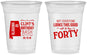 Custom Birthday 16 oz Soft Sided Clear Cups - 40th | 20050