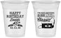 Custom Birthday 16 oz Soft Sided Clear Cups - 45th Cassette Tape | 20059