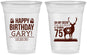 Custom Birthday 16 oz Soft Sided Clear Cups - 75th Hunting | 20063