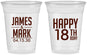 Custom Birthday 16 oz Soft Sided Clear Cups - 18th | 20074