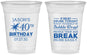 Custom Birthday 16 oz Soft Sided Clear Cups - 40th | 20088