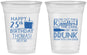 Custom Birthday 16 oz Soft Sided Clear Cups - 25th | 20091