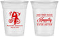Custom Wedding 16 oz Soft Sided Clear Cups - Happily Ever After Bicycle | 201