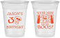 Custom Birthday 16 oz Soft Sided Clear Cups - 30th Halloween | 20112