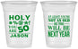Custom Birthday 16 oz Soft Sided Clear Cups - 50th | 20122