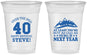 Custom Birthday 16 oz Soft Sided Clear Cups - 40th Over The Hill | 20123