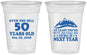 Custom Birthday 16 oz Soft Sided Clear Cups - 50th Over The Hill | 20124