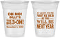 Custom Birthday 16 oz Soft Sided Clear Cups - 30th Big 3 Oh | 20125