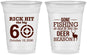 Custom Birthday 16 oz Soft Sided Clear Cups - 60th Gone Fishing | 20126