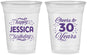 Custom Birthday 16 oz Soft Sided Clear Cups - Cheers To 30 Years | 20142