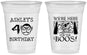 Custom Birthday 16 oz Soft Sided Clear Cups - 40th Halloween | 20145