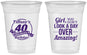 Custom Birthday 16 oz Soft Sided Clear Cups - 40th | 20153