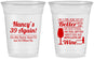Custom Birthday 16 oz Soft Sided Clear Cups - 40th Wine | 20154
