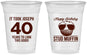 Custom Birthday 16 oz Soft Sided Clear Cups - 40th Stud Muffin | 20183