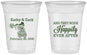 Custom Wedding 16 oz Soft Sided Clear Cups - Happily Ever After Tractor | 202