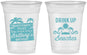 Custom Birthday 16 oz Soft Sided Clear Cups - Drink Up Beaches | 20206