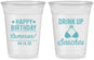 Custom Birthday 16 oz Soft Sided Clear Cups - Drink Up Beaches | 20208