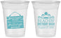 Custom Birthday 16 oz Soft Sided Clear Cups - Beach | 20211