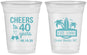 Custom Birthday 16 oz Soft Sided Clear Cups - 40th Beach | 20226