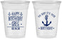 Custom Birthday 16 oz Soft Sided Clear Cups - Oh Ship Nautical | 20238