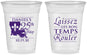 Custom Birthday 16 oz Soft Sided Clear Cups - 25th Mardi Gras | 20245